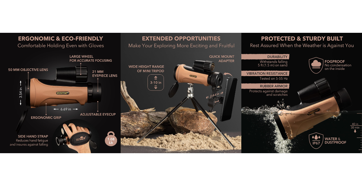 Scotar 12x50 miglior monocolo per lunghe distanze