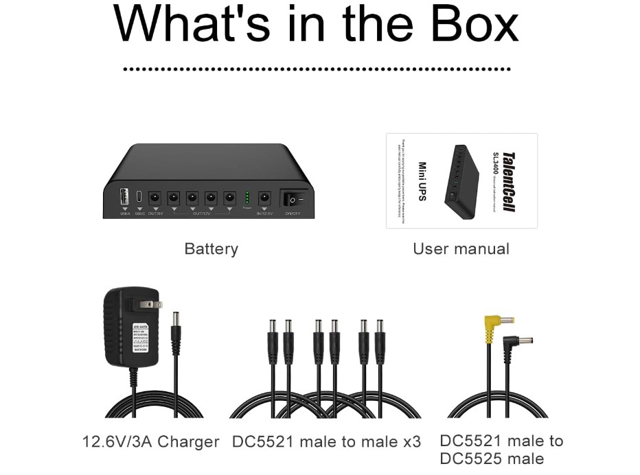 TalentCell SL3400, modem UPS di piccole dimensioni