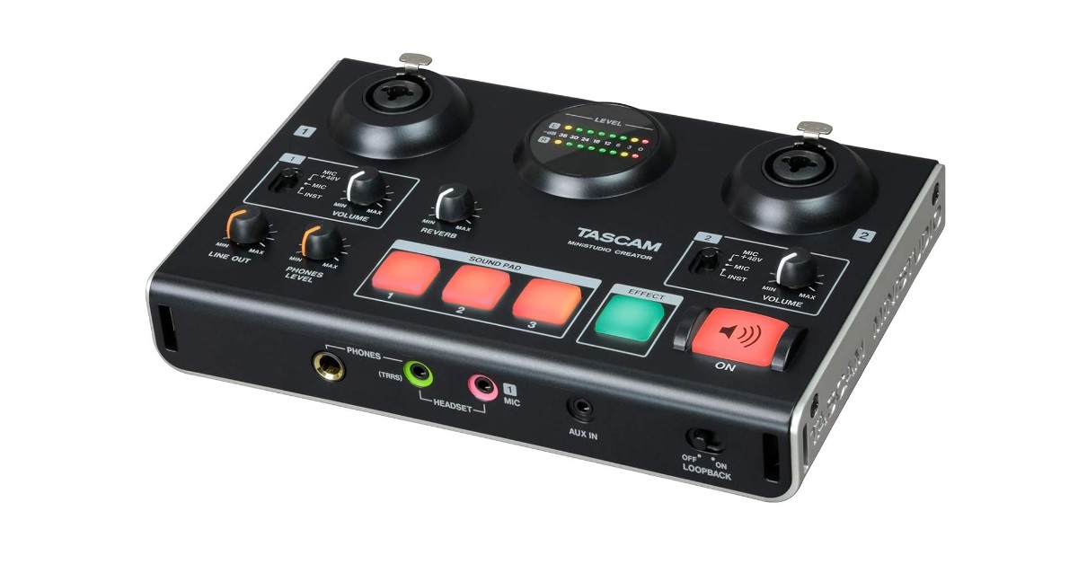 Podcast del mixer Tascam MiNiSTUDIO Creator US-42B