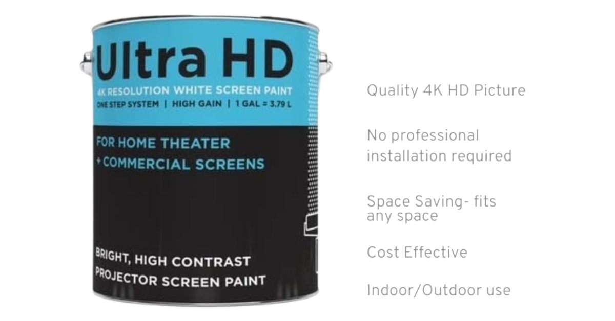 Ultra HD Premium Screen Paint migliore vernice per schermo del proiettore