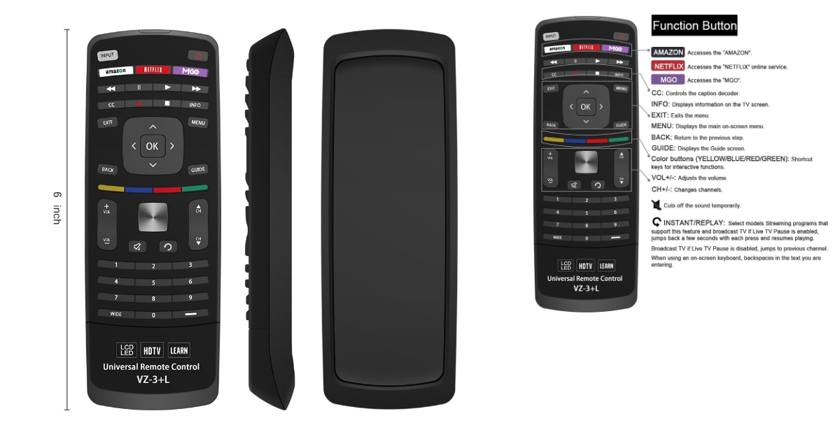 Vizio telecomando universale smart tv vizio