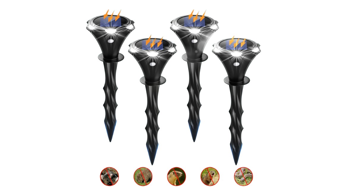 Vsyt Repellente solare per talpe a ultrasuoni