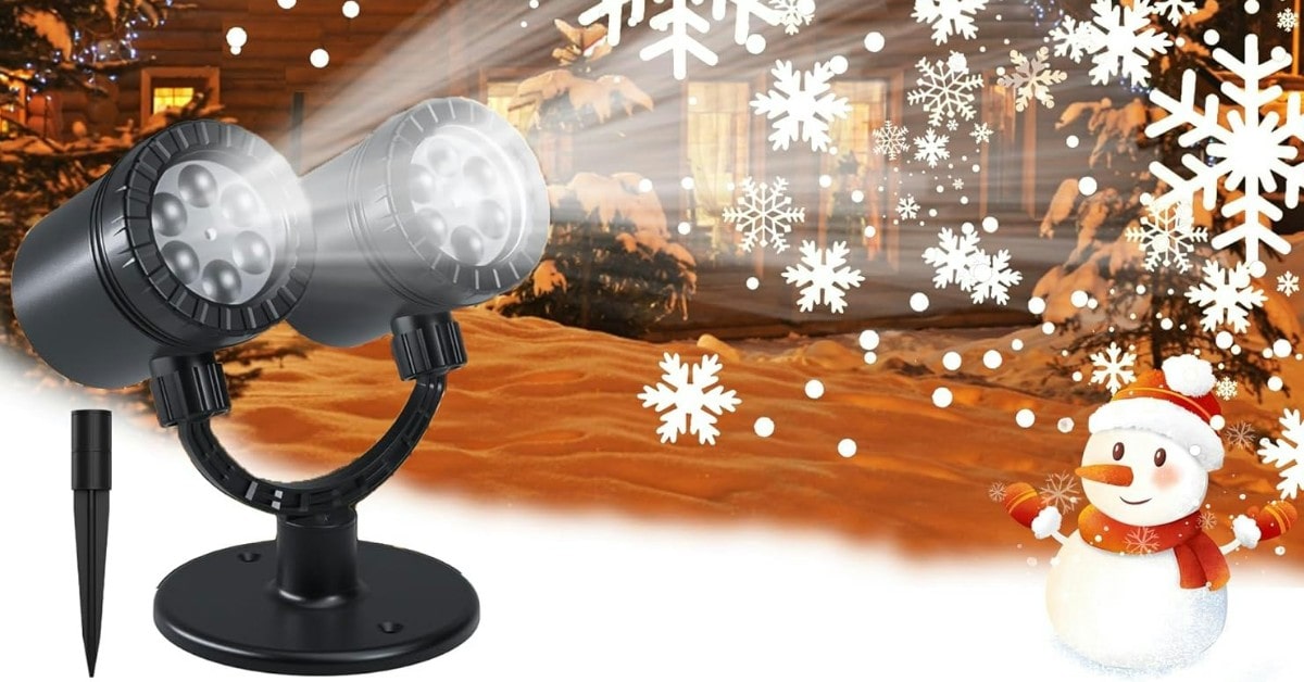 Natale fiocco di neve LED proiettore di luce CHICLEW