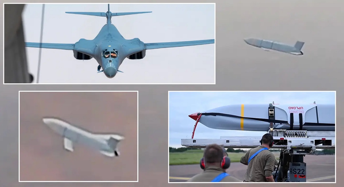 L'US Air Force mostra un raro video del lancio del missile AGM-158 JASSM dal bombardiere strategico B-1B Lancer L'US Air Force mostra un raro video del lancio del missile AGM-158 JASSM dal bombardiere strategico B-1B Lancer