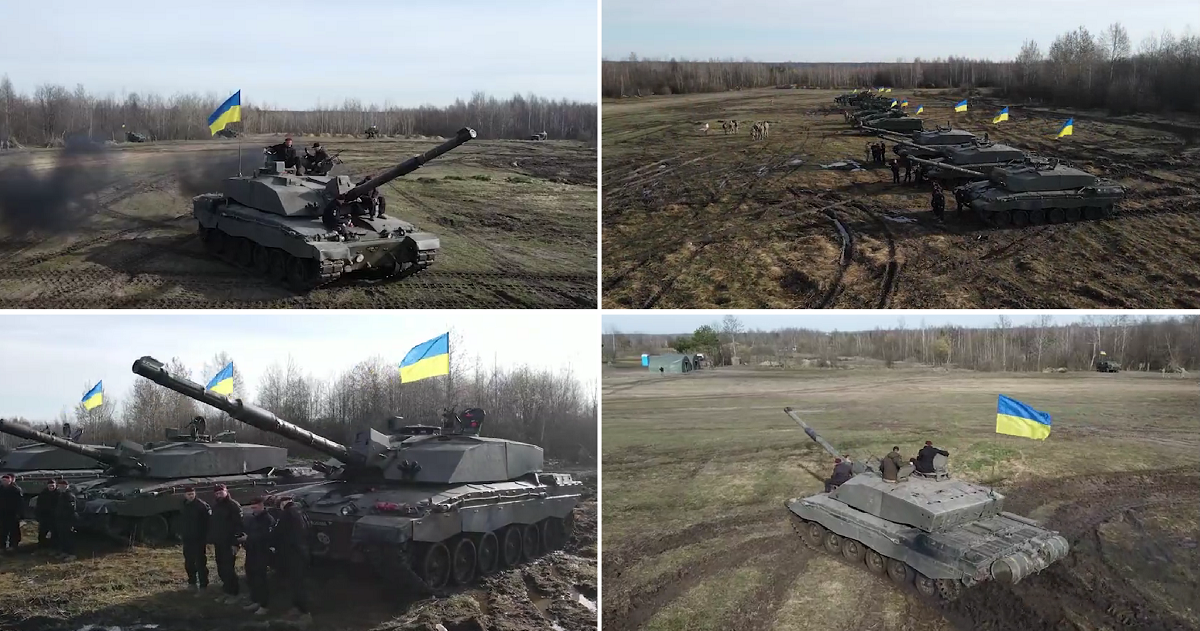 Il Ministero della Difesa rivela il primo video dei carri armati britannici Challenger 2 in Ucraina Il Ministero della Difesa rivela il primo video dei carri armati britannici Challenger 2 in Ucraina