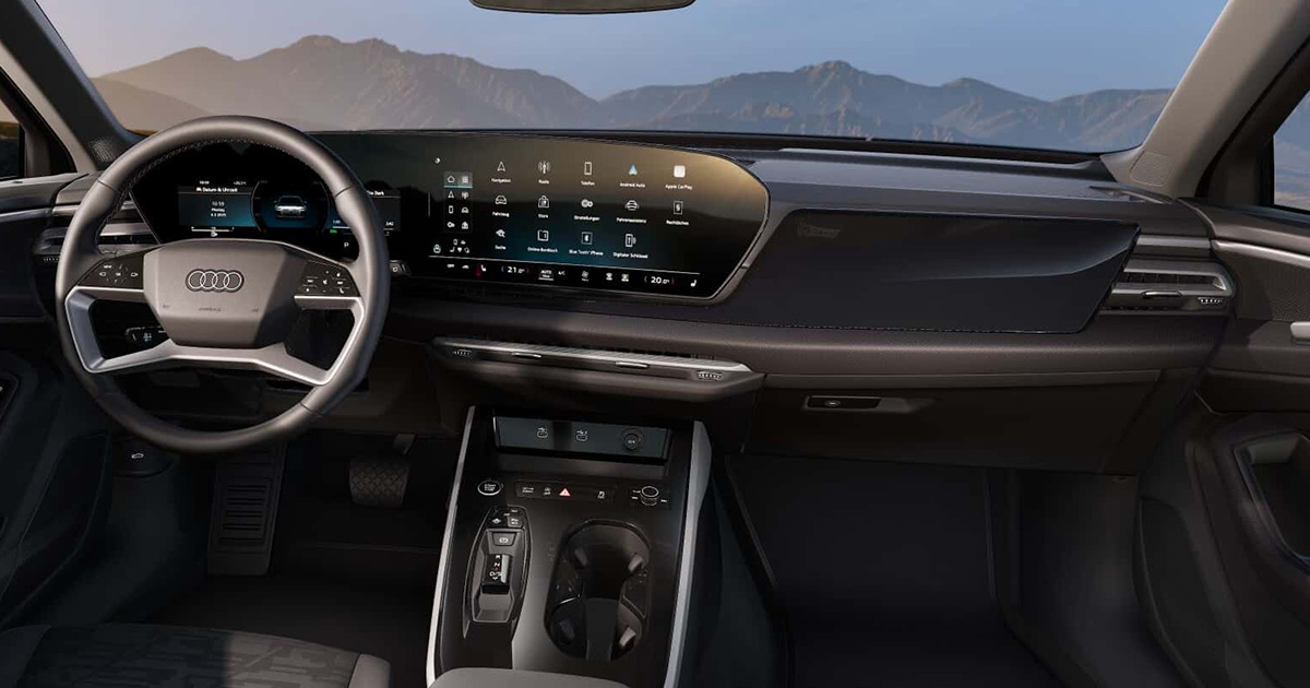 L'Audi A6 di base sorprende per l'assenza di un display per il passeggero Audi A6: spina al posto del display nella versione base