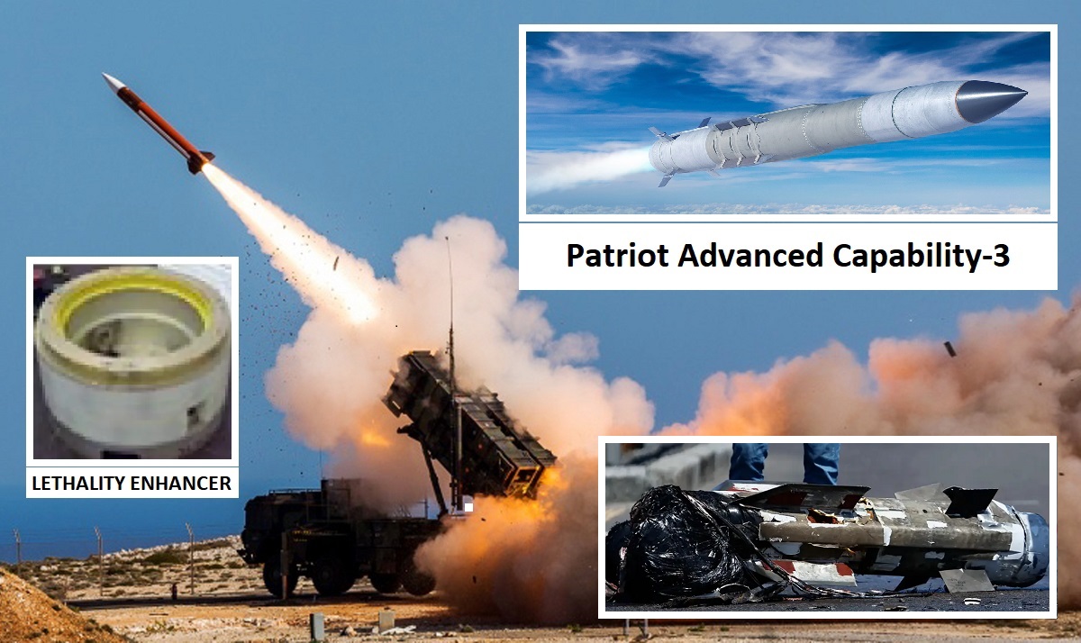 Il missile intercettore Patriot PAC-3 è dotato di un potenziatore di letalità con una testata e decine di frammenti di titanio o acciaio. Il missile intercettore Patriot PAC-3 è dotato di un potenziatore di letalità con una testata e decine di frammenti di titanio o acciaio.