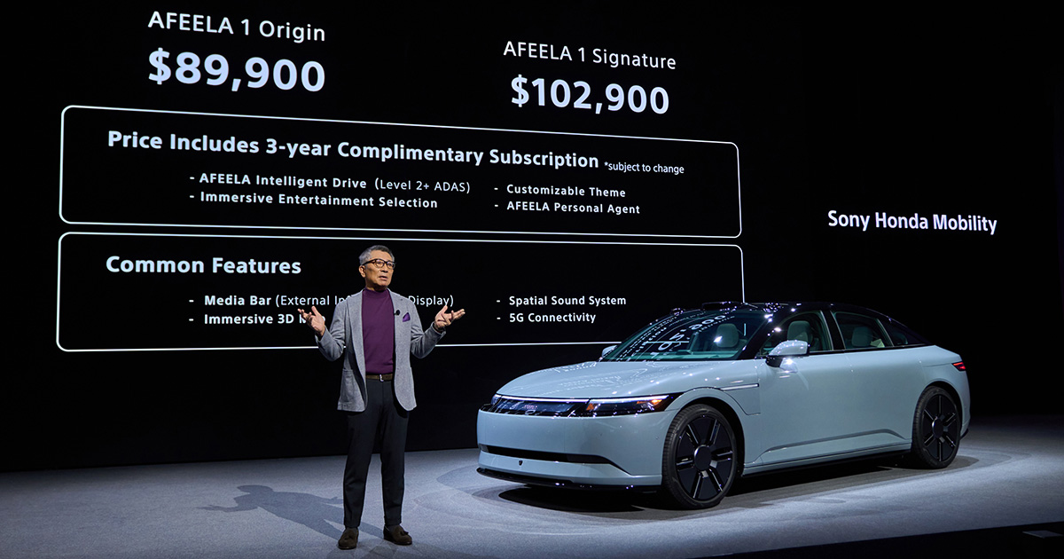 L'anteprima dell'Afeela 1 di Sony Honda Mobility fa esplodere il CES 2025 Sony Honda Mobility presenterà l'Afeela 1 al CES 2025