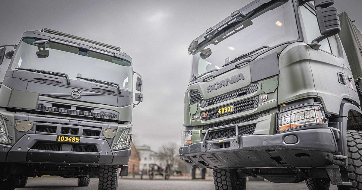 Camion Volvo e Scania: a supporto della logistica militare svedese Volvo e Scania: nuovi camion al servizio dell'esercito svedese