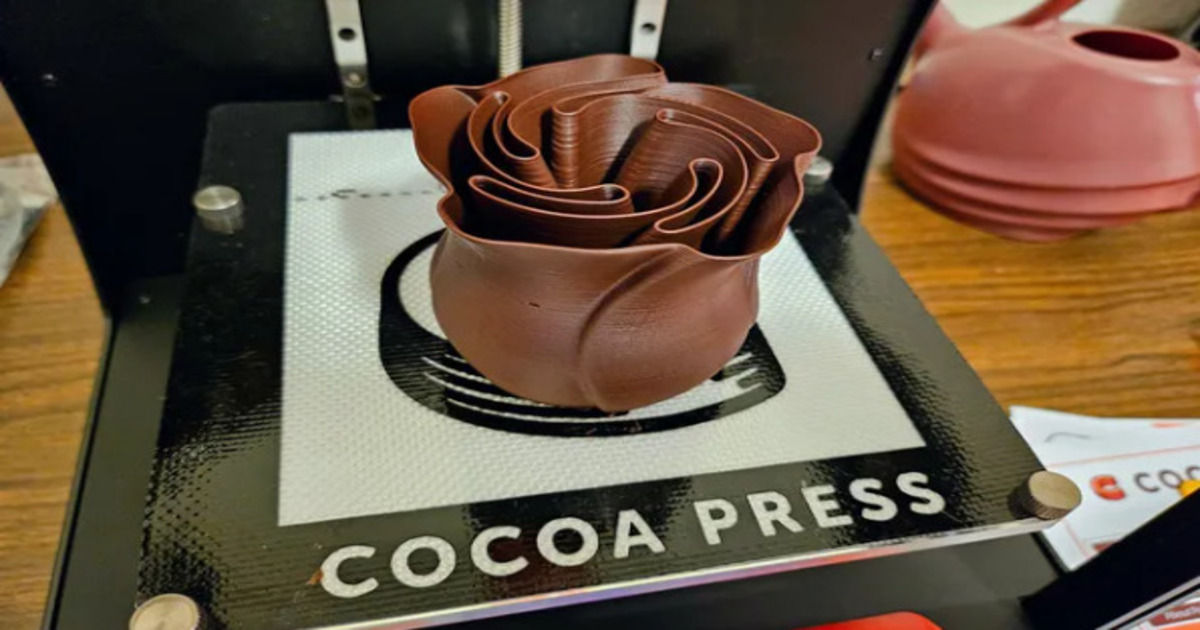 Cioccolato stampato con una stampante 3D negli Stati Uniti Cioccolato stampato con una stampante 3D negli Stati Uniti