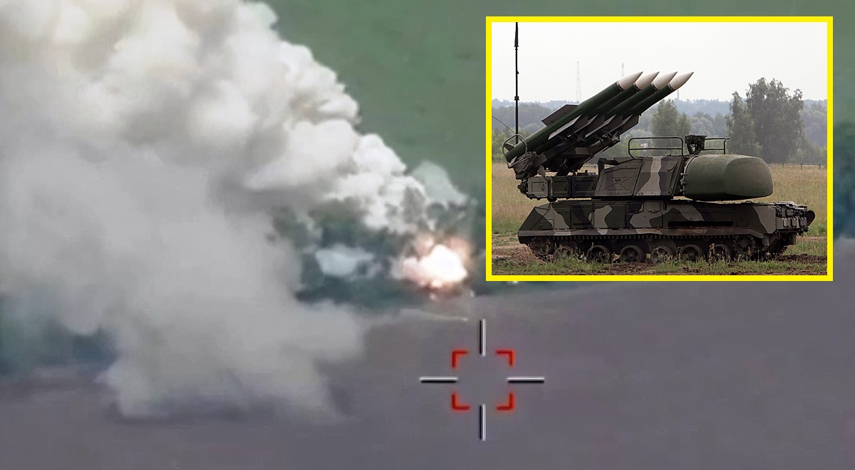 Le forze armate ucraine distruggono il sistema missilistico terra-aria russo Buk-M1-2