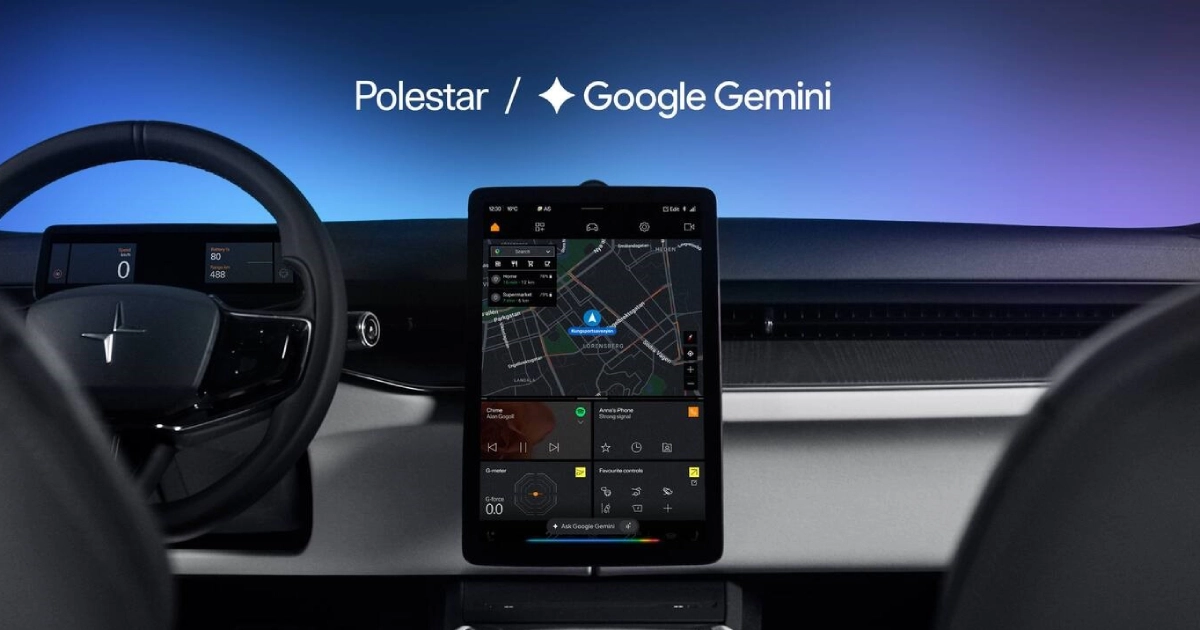 Google Gemini va su strada con le auto Polestar