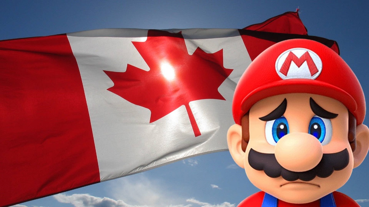 Combinazione creativa: Bandiera canadese e Super Mario nel collage La bandiera canadese incontra Super Mario: Qual è il risultato?
