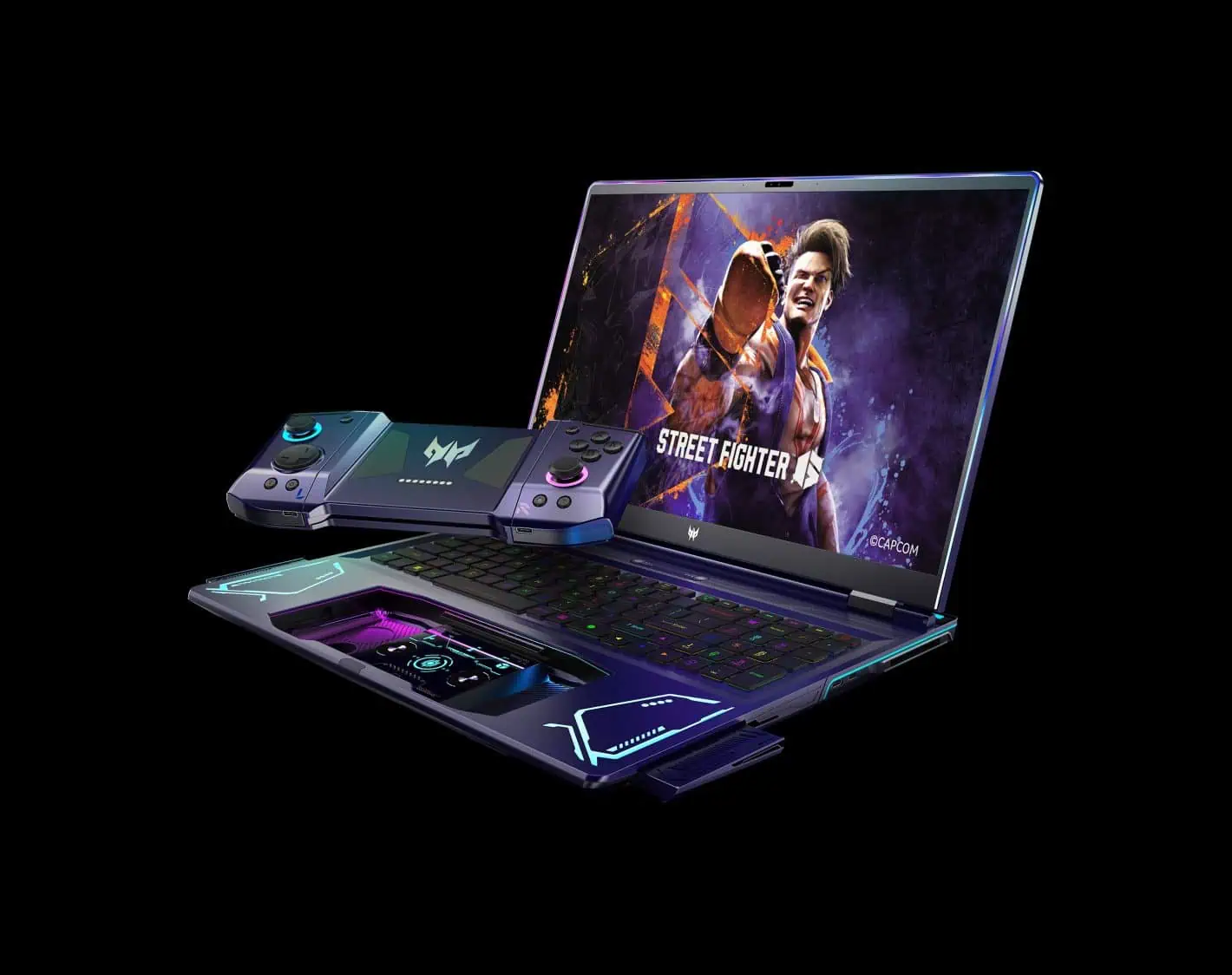 Acer ha presentato all'IFA 2024 il portatile da gioco Project DualPlay, dotato di un controller di gioco integrato nello chassis. Acer ha presentato all'IFA 2024 il portatile da gioco Project DualPlay, dotato di un controller di gioco integrato nello chassis.