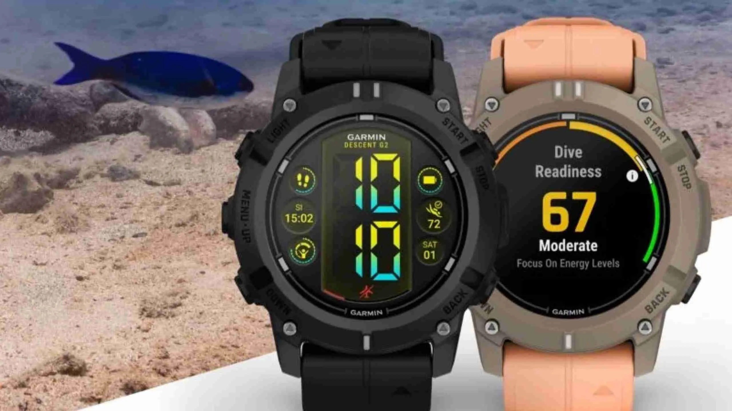 Novità Garmin: Descent G2 con la possibilità di immergersi fino a 100 metri di profondità Garmin Descent G2: Un nuovo smartwatch per subacquei con funzione di immersione fino a 100 metri