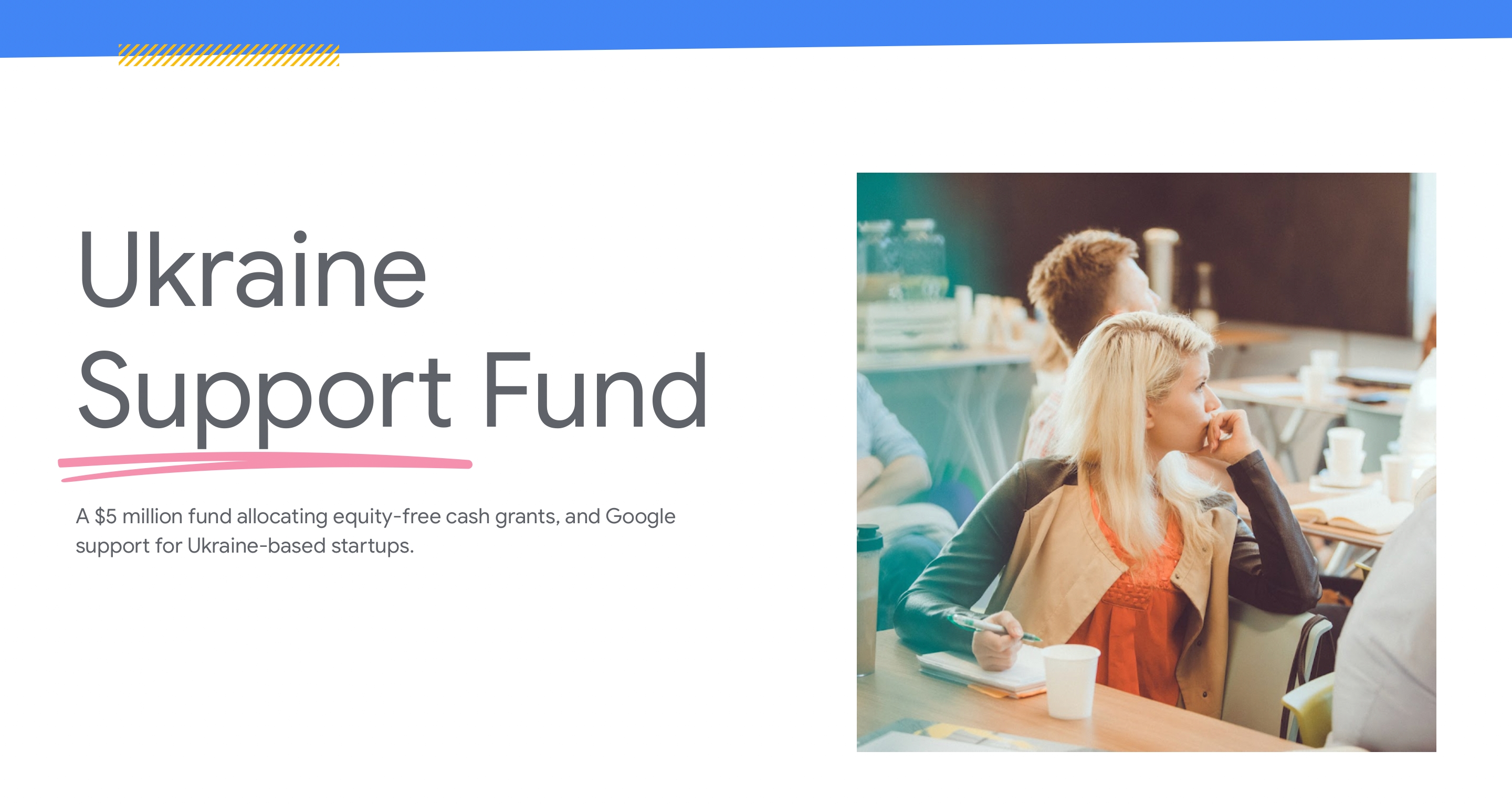 Google crea un fondo per sostenere le startup in Ucraina per $ 5.000.000 Google crea un fondo per sostenere le startup in Ucraina per $ 5.000.000