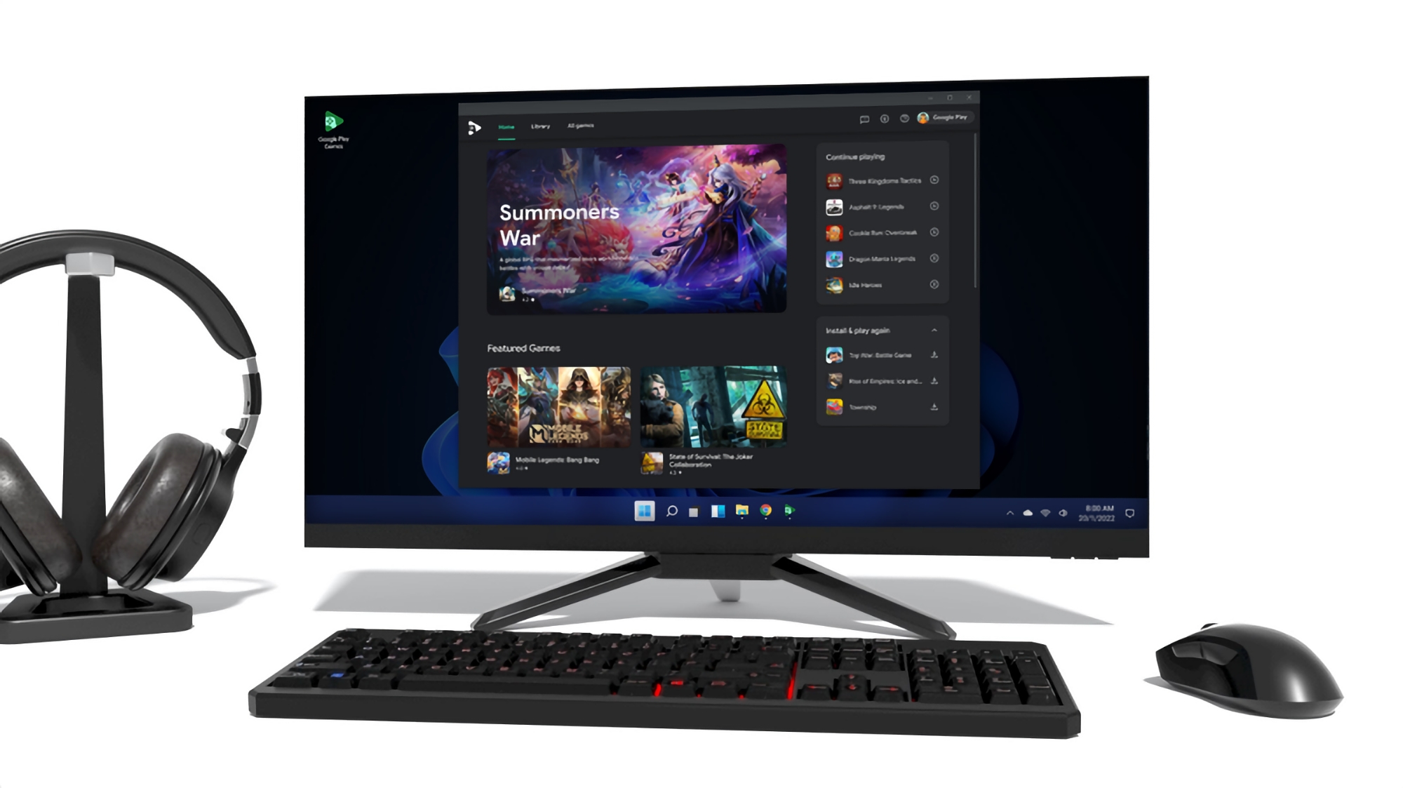 Google lancia il beta test dei giochi Android su PC Windows 10 e Windows 11 Google lancia il beta test dei giochi Android su PC Windows 10 e Windows 11