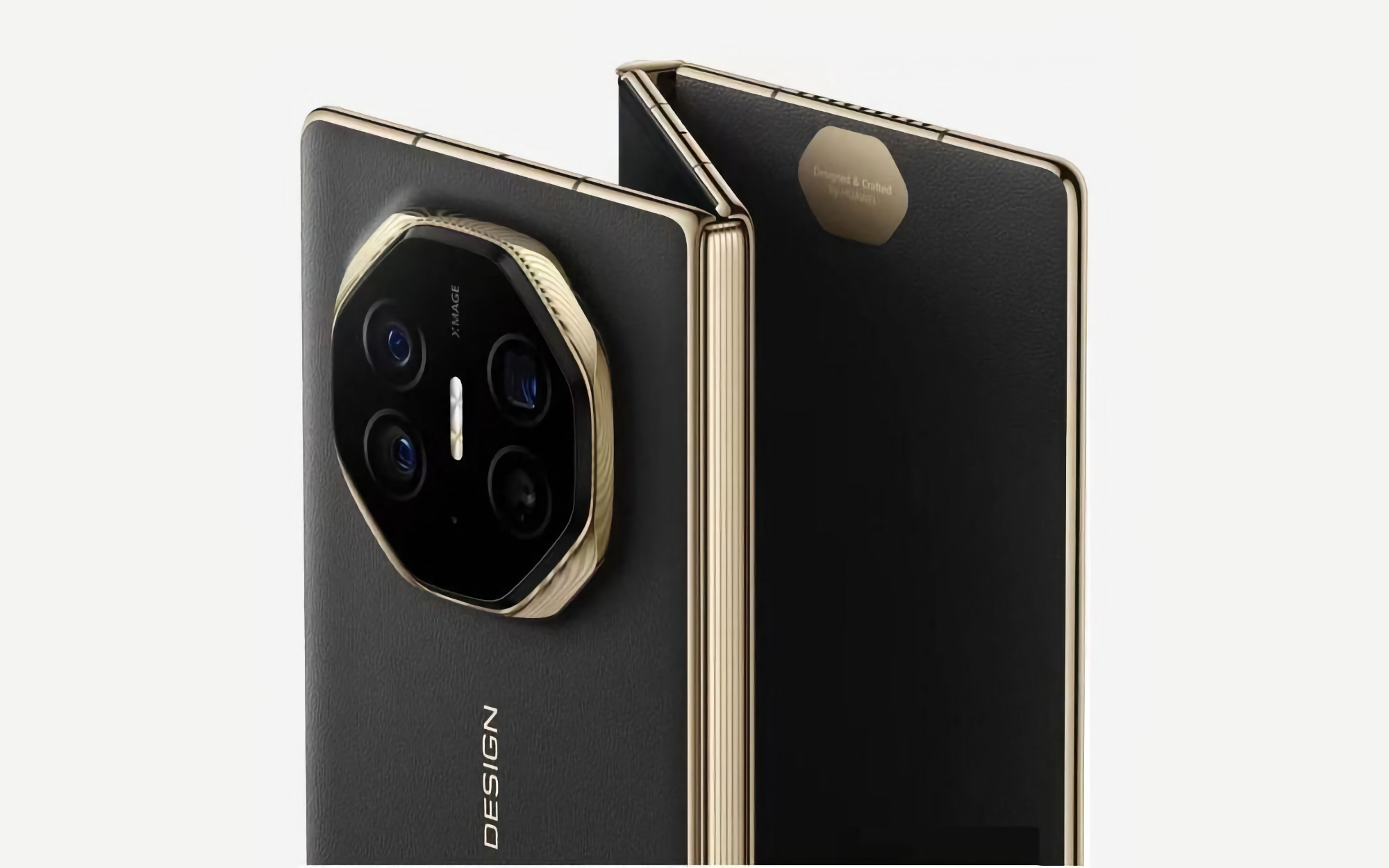 Il Huawei Mate XT è apparso in un'immagine in colore nero Il Huawei Mate XT è apparso in un'immagine in colore nero