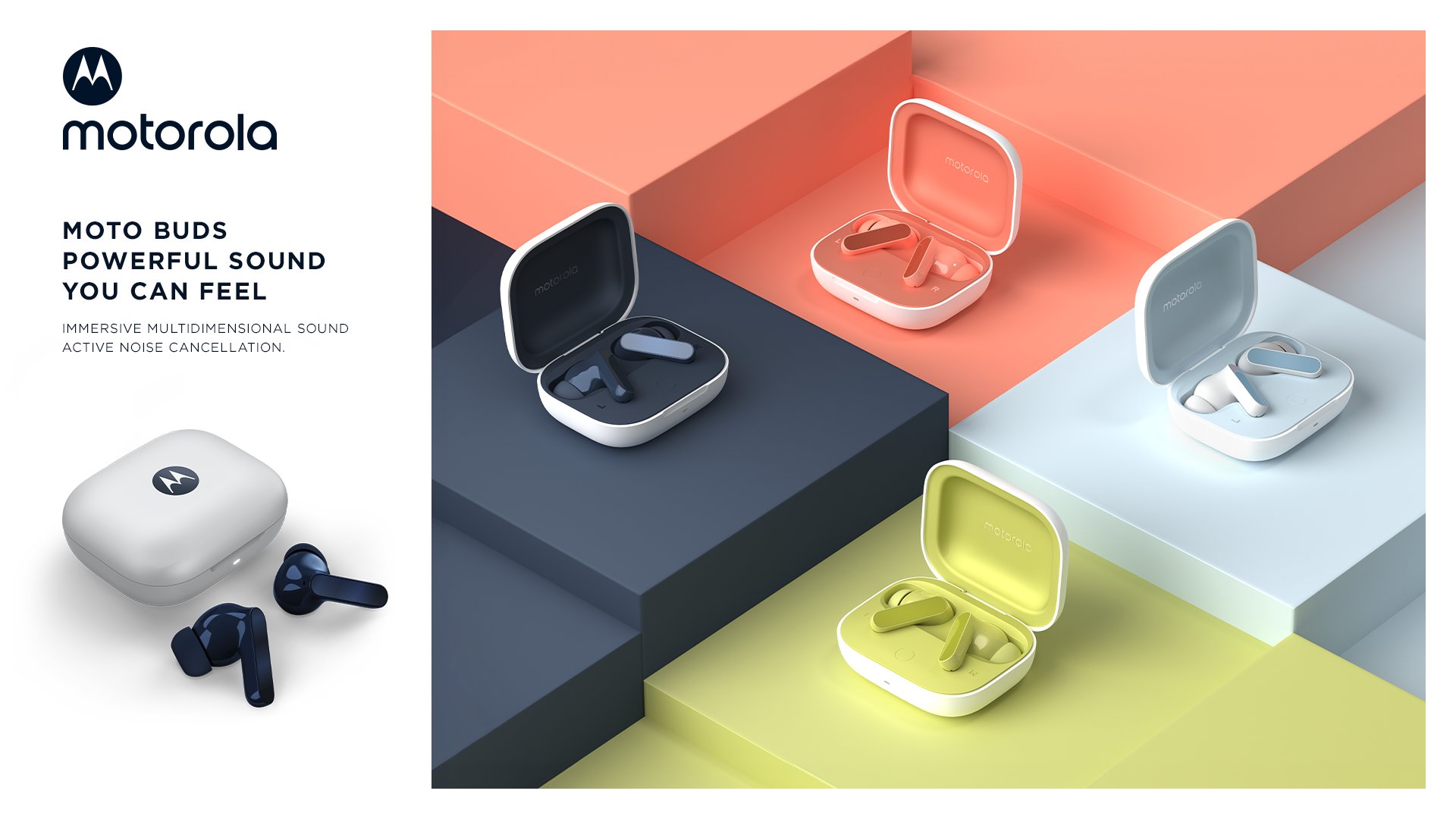 Moto Buds: driver da 12,4 mm, Bluetooth 5.3, audio Hi-Res, ANC e fino a 42 ore di durata della batteria per € 60 Moto Buds: driver da 12,4 mm, Bluetooth 5.3, audio Hi-Res, ANC e fino a 42 ore di durata della batteria per € 60
