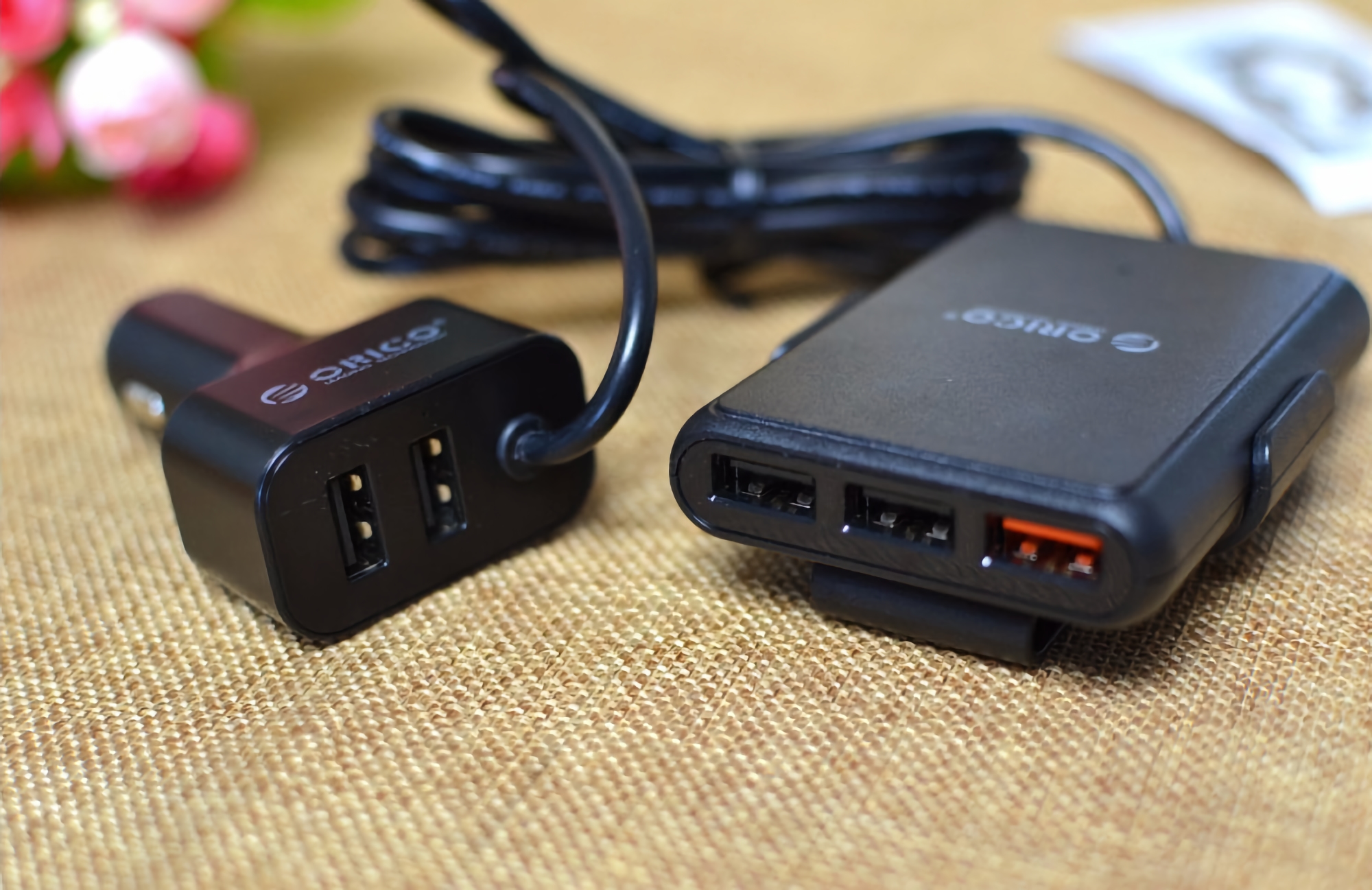 Caricabatteria per auto Orico con extender, cinque porte USB e supporto Quick Charge 3.0 per $ 16 Caricabatteria per auto Orico con extender, cinque porte USB e supporto Quick Charge 3.0 per $ 16