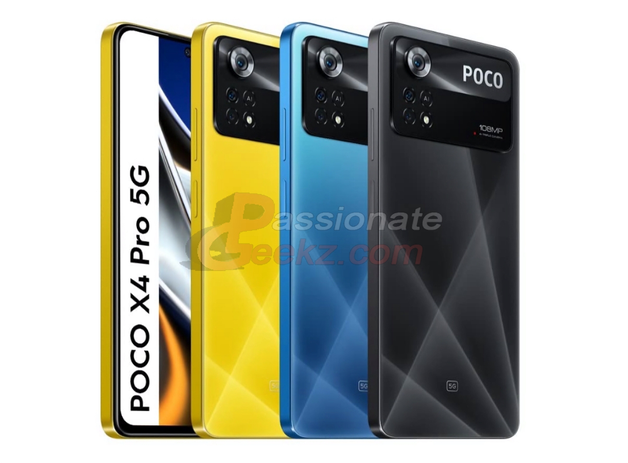 POCO X4 Pro 5G si presenta nei render stampa: display perforato, corpo piatto, fotocamera da 108 MP e tre colori POCO X4 Pro 5G si presenta nei render stampa: display perforato, corpo piatto, fotocamera da 108 MP e tre colori