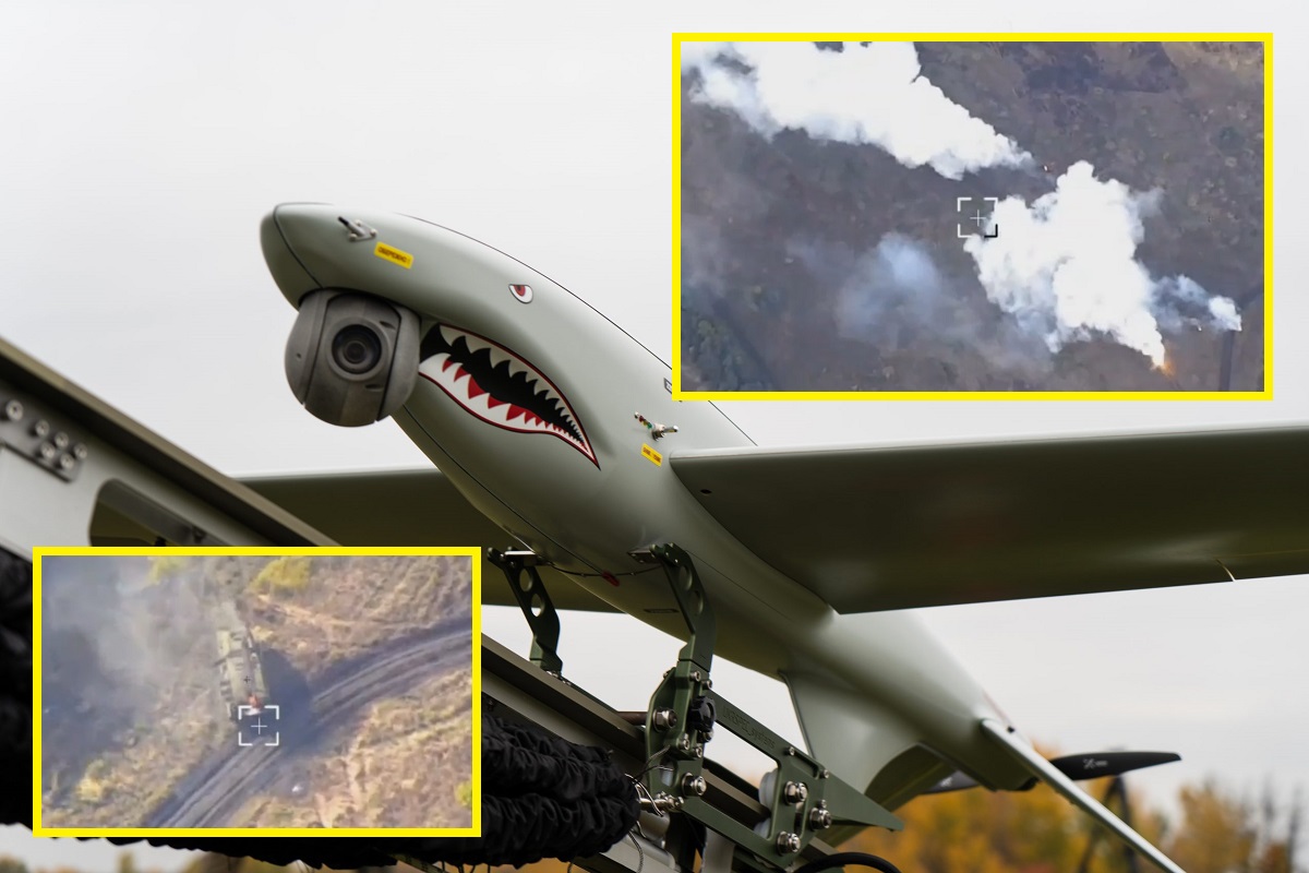 Il drone SHARK dell'Ucraina ha contribuito a distruggere i lanciatori SAM Buk-M3 e a liberare la strada per le bombe JDAM-ER che hanno colpito un quartier generale russo. Il drone SHARK dell'Ucraina ha contribuito a distruggere i lanciatori SAM Buk-M3 e a liberare la strada per le bombe JDAM-ER che hanno colpito un quartier generale russo.