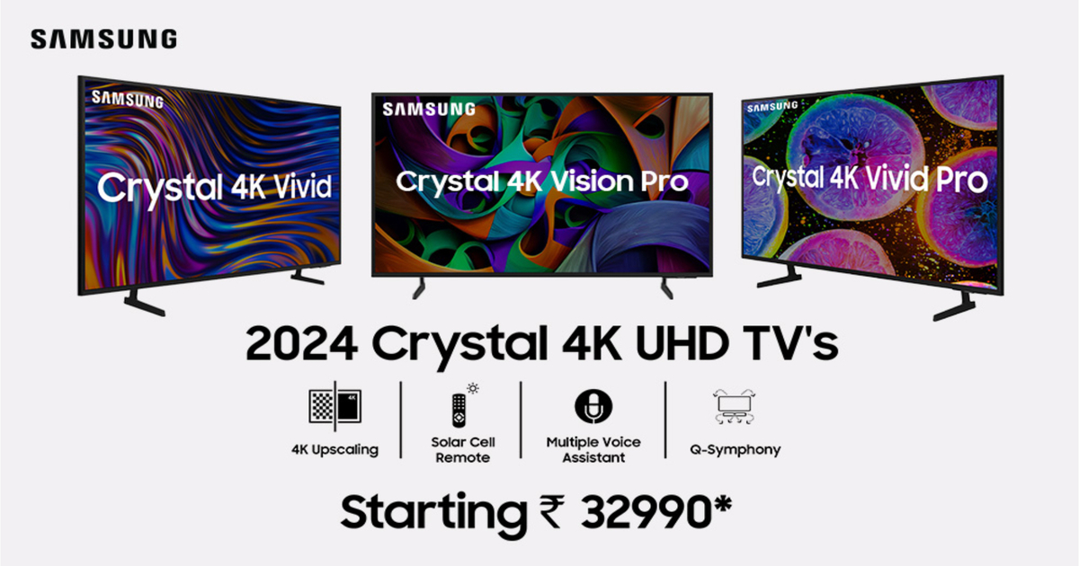 Samsung lancia in India la gamma di TV Crystal 4K per il 2024 Samsung lancia in India la gamma di TV Crystal 4K per il 2024