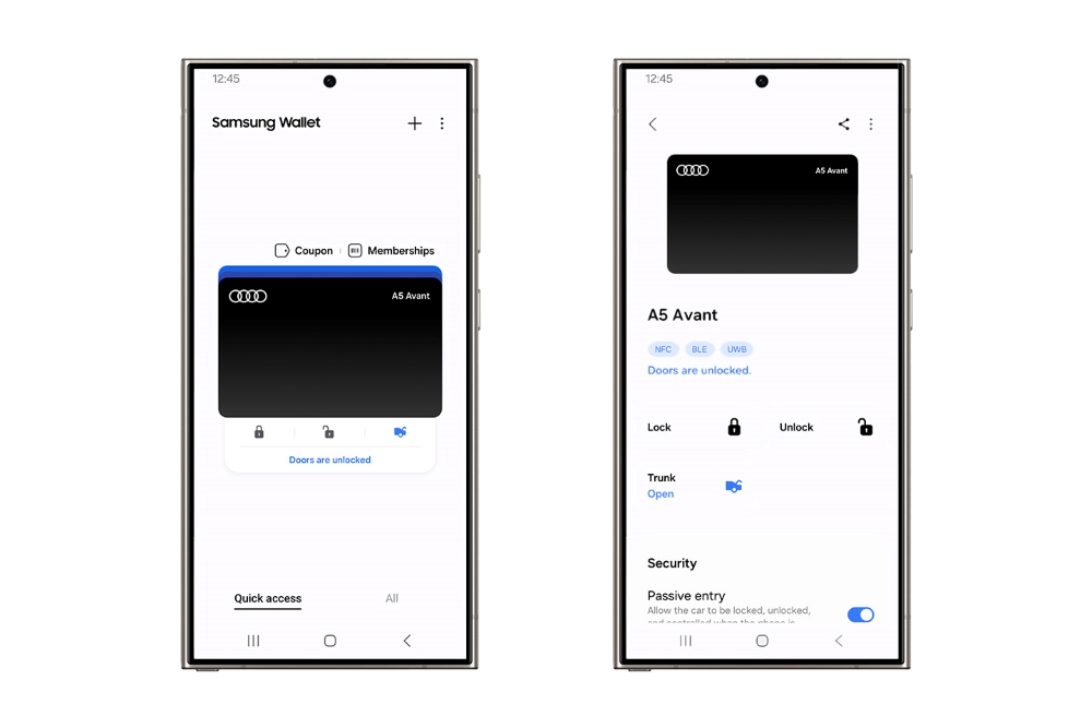 Samsung Wallet trasforma gli smartphone Galaxy in chiavi digitali per le auto Audi Samsung Wallet trasforma gli smartphone Galaxy in chiavi digitali per le auto Audi