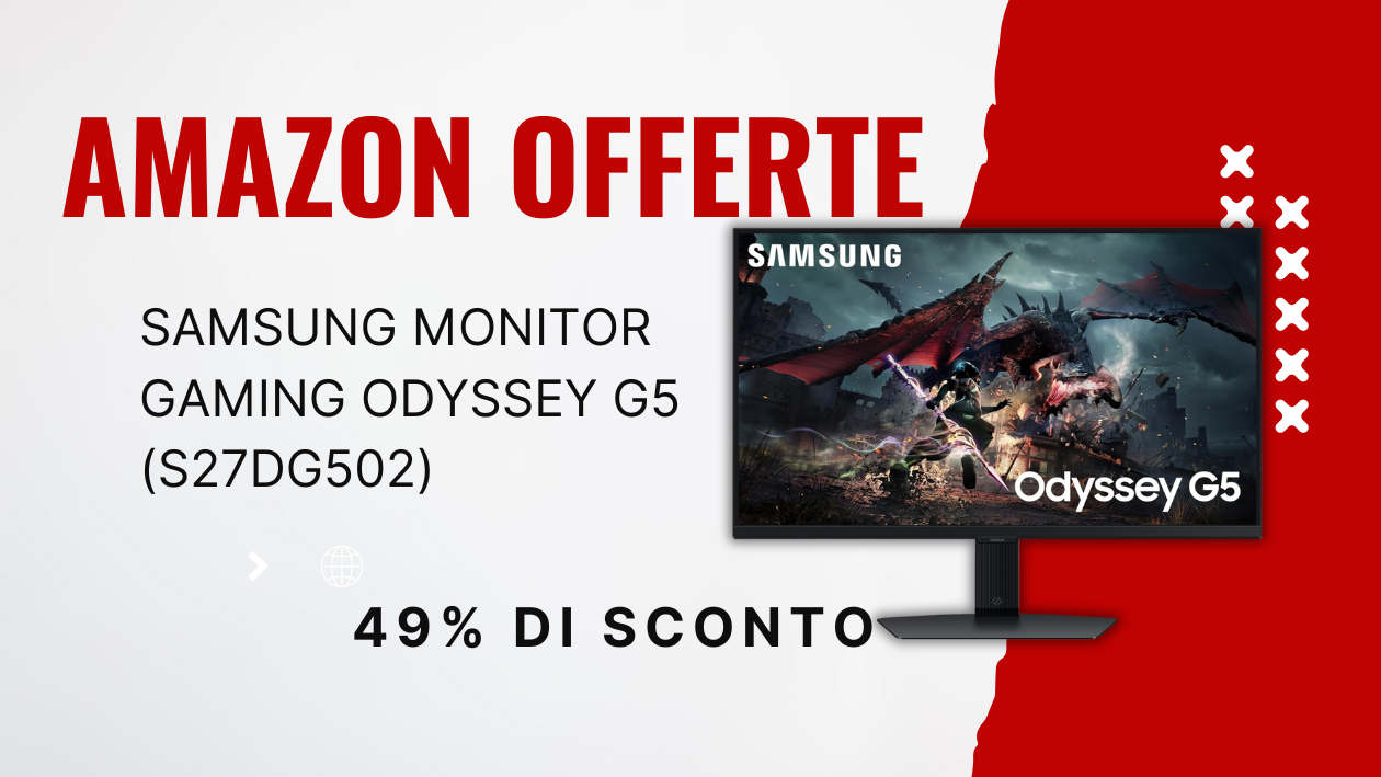 Samsung Odyssey G5 Monitor Gaming 27" – Mega Sconto di 219€! Samsung Odyssey G5 Monitor Gaming 27" – Mega Sconto di 219€!