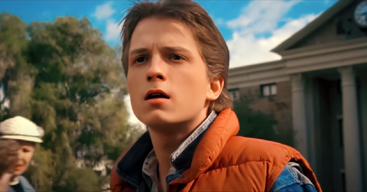 Guardate Tom Holland nei panni di McFly e un Lloyd e J Fox invecchiati nel trailer di Ritorno al futuro 4 che ha fatto esplodere internet Guardate Tom Holland nei panni di McFly e un Lloyd e J Fox invecchiati nel trailer di Ritorno al futuro 4 che ha fatto esplodere internet
