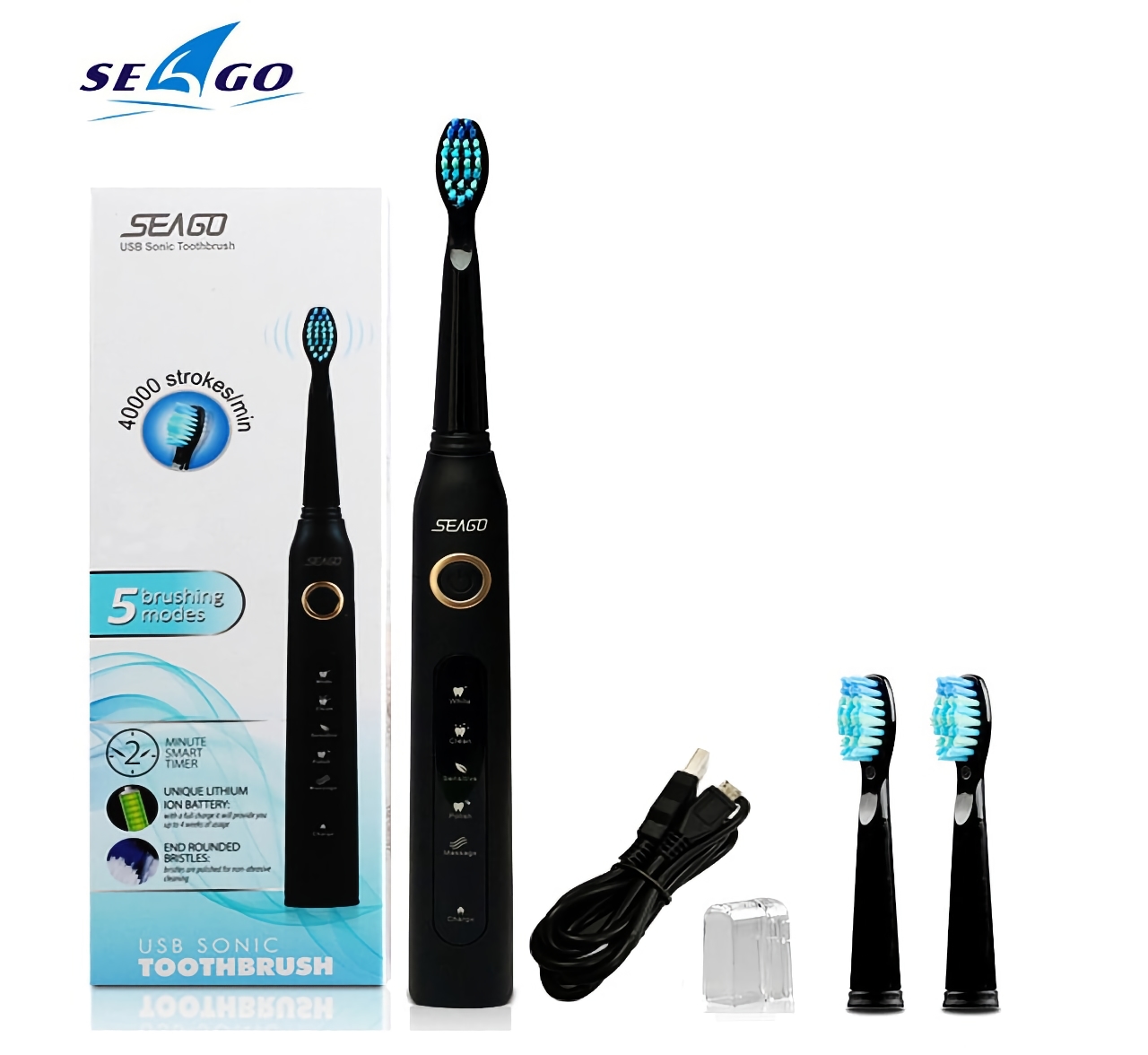 Seago Sonic SG507: spazzolino elettrico con tre testine, protezione dall'acqua e cinque modalità di funzionamento per $14 Seago Sonic SG507: spazzolino elettrico con tre testine, protezione dall'acqua e cinque modalità di funzionamento per $14