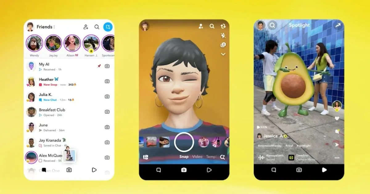 Snapchat ha annunciato un'importante riprogettazione della piattaforma per la prima volta da anni Snapchat ha annunciato un'importante riprogettazione della piattaforma per la prima volta da anni