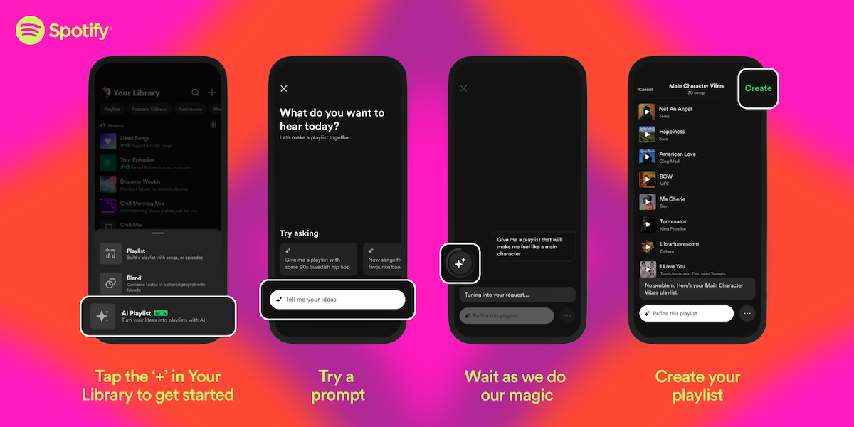 Spotify espande la funzione playlist AI ad altri paesi Spotify espande la funzione playlist AI ad altri paesi