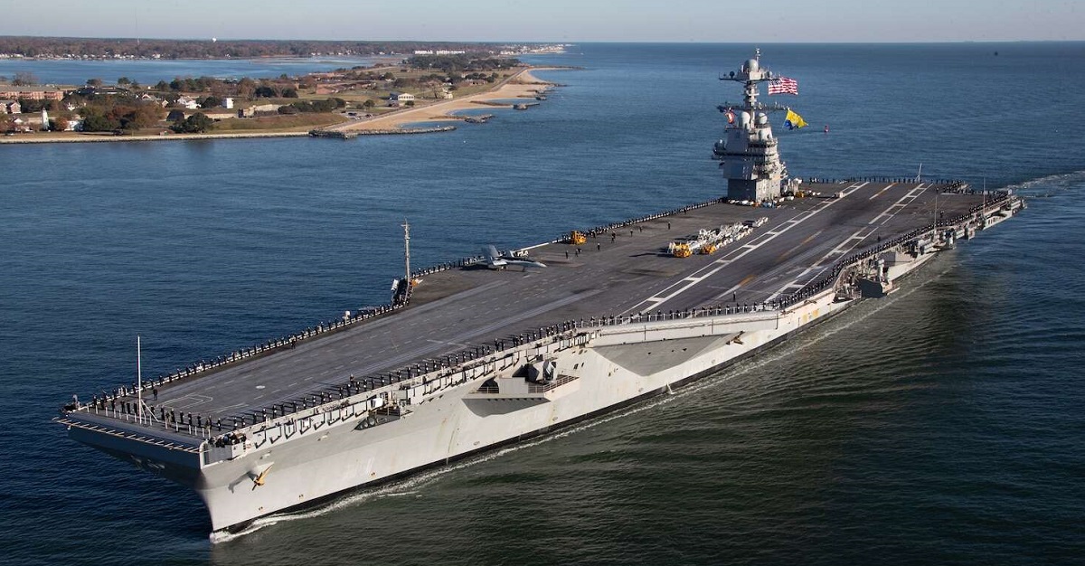 La portaerei più grande del mondo USS Gerald R. Ford, del valore di oltre 13 miliardi di dollari, arriva in Croazia La portaerei più grande del mondo USS Gerald R. Ford, del valore di oltre 13 miliardi di dollari, arriva in Croazia