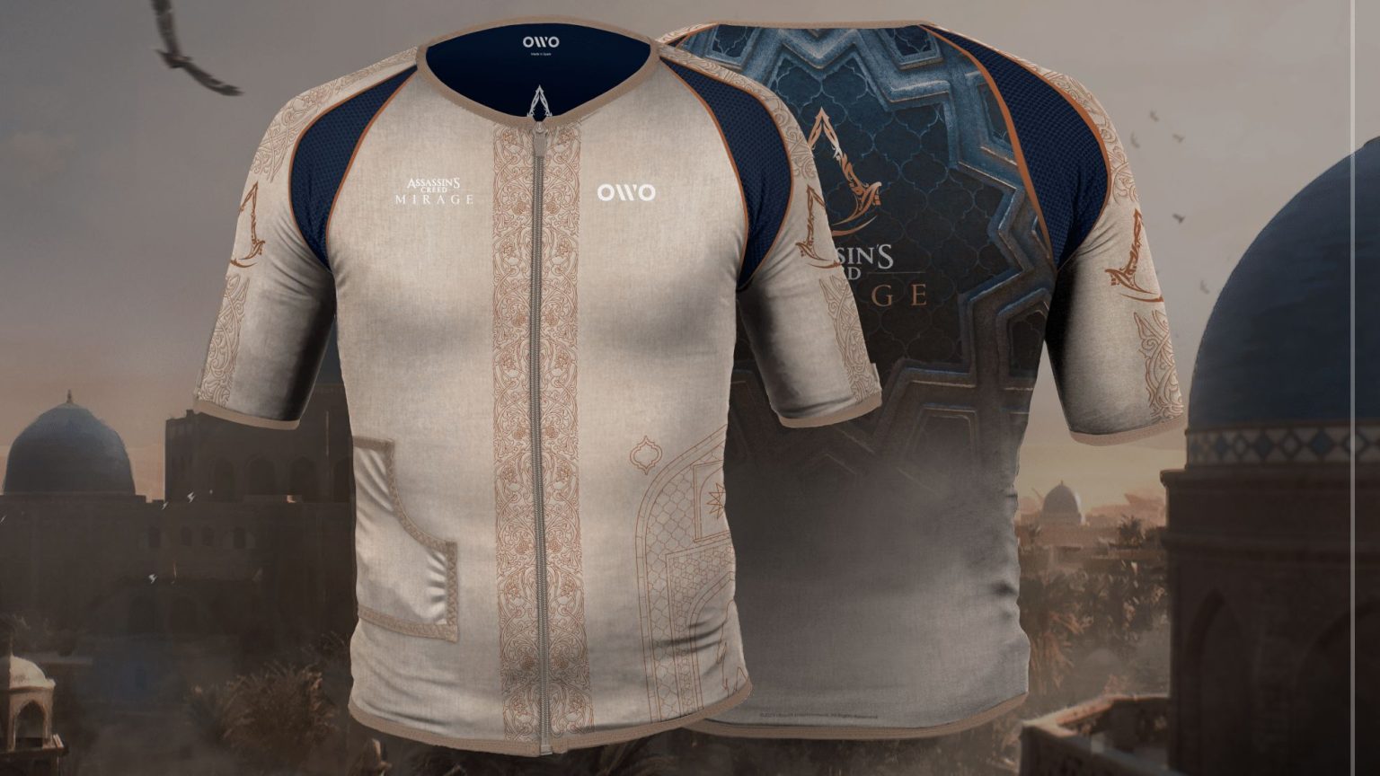 Sentitevi nel corpo di Bassim: Ubisoft, insieme a OWO, rilascerà uno speciale giubbotto con feedback tattile, grazie al quale potrete sentire tutto ciò che prova il protagonista di Assassin's Creed Mirage Sentitevi nel corpo di Bassim: Ubisoft, insieme a OWO, rilascerà uno speciale giubbotto con feedback tattile, grazie al quale potrete sentire tutto ciò che prova il protagonista di Assassin's Creed Mirage