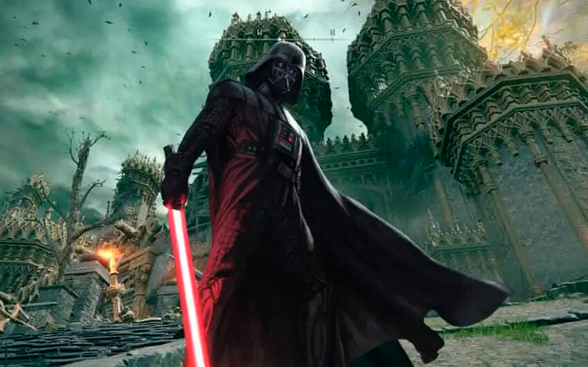 Darth Vader Suit per Elden Ring consente ai giocatori di diventare Darth Vader e combattere con una spada laser Darth Vader Suit per Elden Ring consente ai giocatori di diventare Darth Vader e combattere con una spada laser
