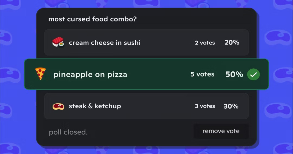 Discord si mette al passo con Reddit con la nuova funzione di sondaggio Discord si mette al passo con Reddit con la nuova funzione di sondaggio