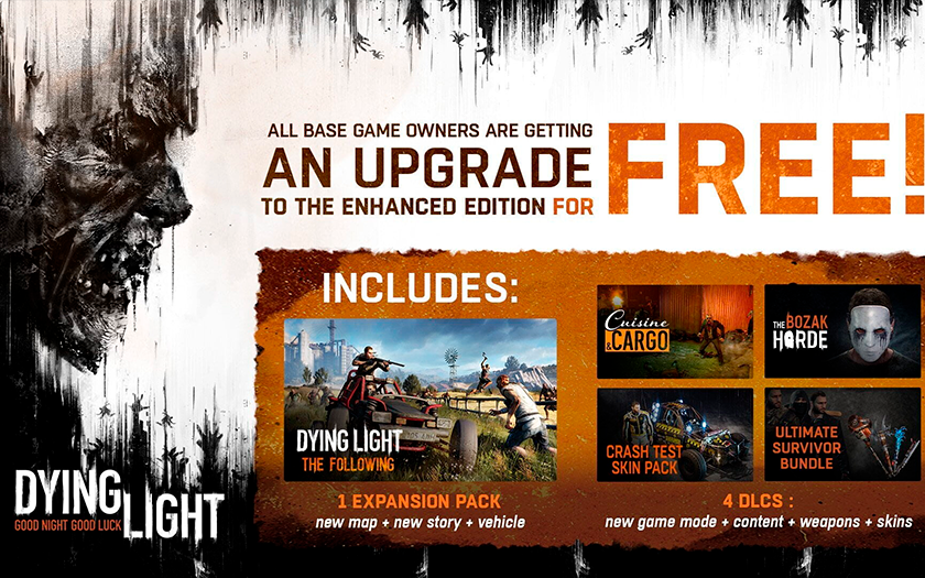 Aggiornamento per tutti: l'edizione avanzata per Dying Light è disponibile per i possessori dell'edizione standard Aggiornamento per tutti: l'edizione avanzata per Dying Light è disponibile per i possessori dell'edizione standard