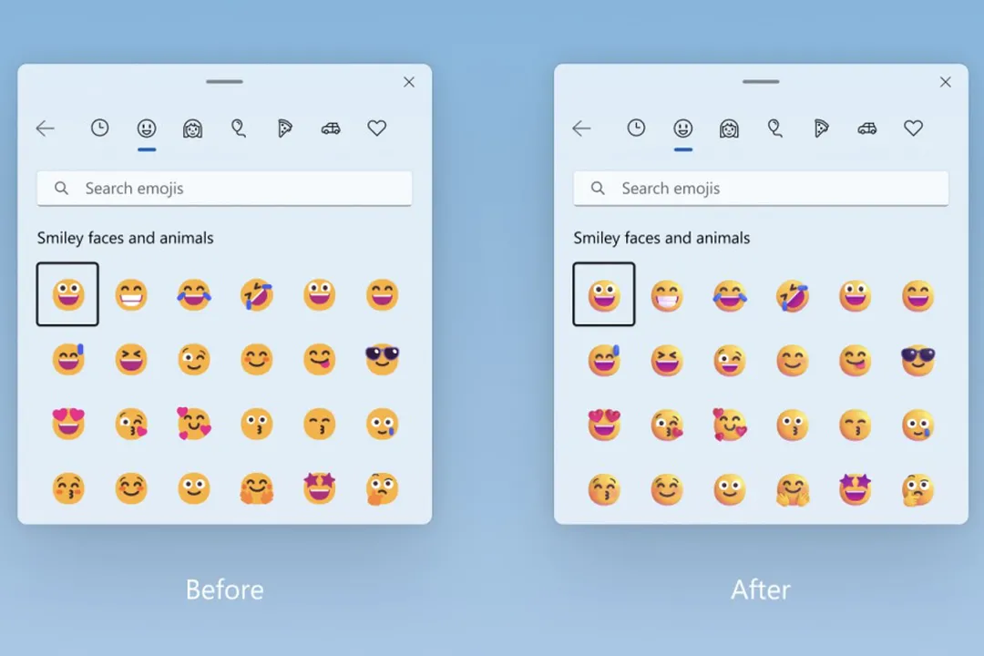 L'ultima build di prova di Windows 11 ha aggiornato le emoji che Microsoft aveva annunciato nel 2021. L'ultima build di prova di Windows 11 ha aggiornato le emoji che Microsoft aveva annunciato nel 2021.