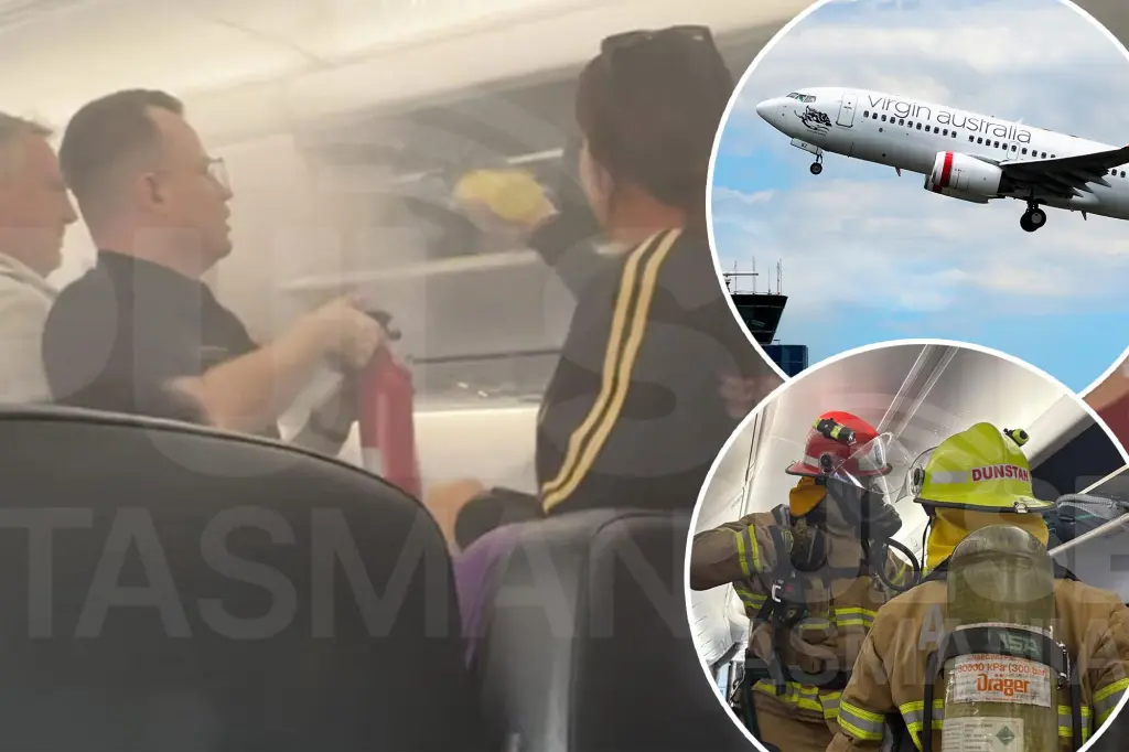 Panico nel cielo: equipaggio e passeggeri combattono l'incendio nella cabina Caos australiano: incendio a bordo della Virgin Australia