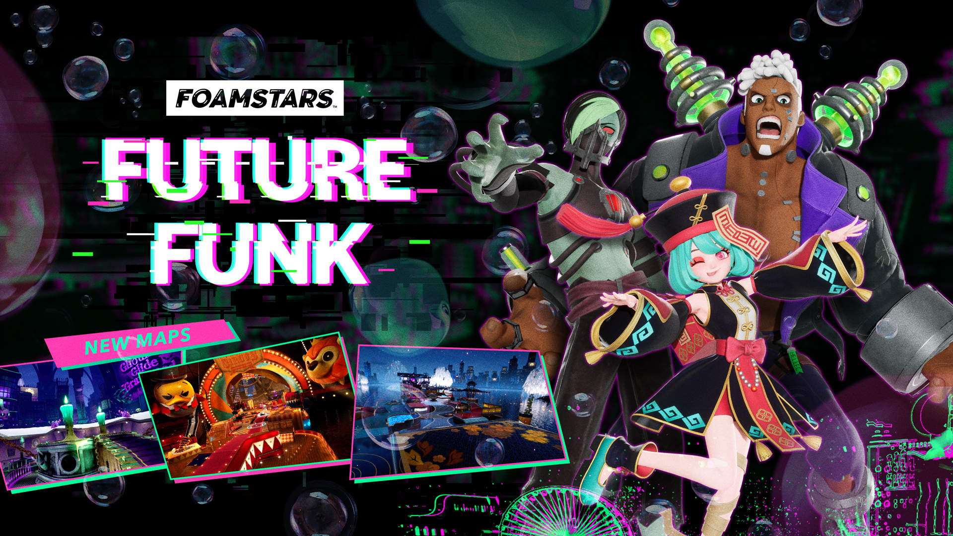 La stagione 4: Future Funk at Foamstars sarà lanciata il 16 maggio. La stagione 4: Future Funk at Foamstars sarà lanciata il 16 maggio.