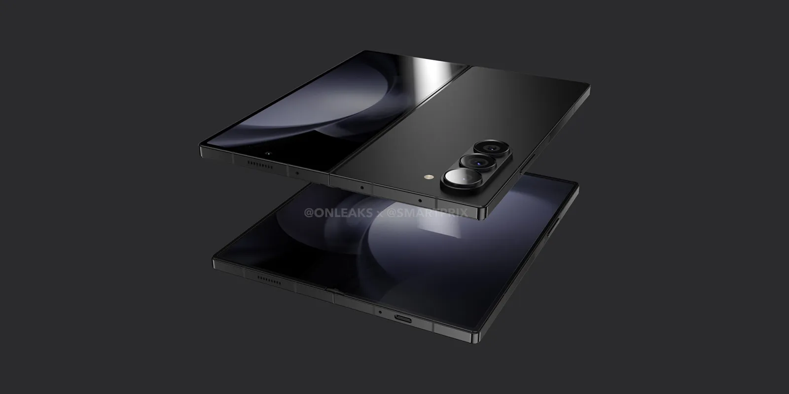 Il mock-up del Samsung Galaxy Fold 6 mostra un design angolare simile a quello dei modelli Galaxy S Ultra e Galaxy Note. Il mock-up del Samsung Galaxy Fold 6 mostra un design angolare simile a quello dei modelli Galaxy S Ultra e Galaxy Note.