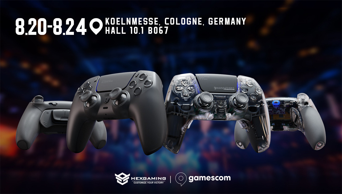 Hexgaming presenta: debutto dei gamepad personalizzati a Gamescom 2025