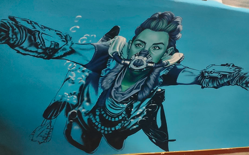 Nella metropolitana di Kiev è apparso un murale dedicato a Horizon Forbidden West Nella metropolitana di Kiev è apparso un murale dedicato a Horizon Forbidden West