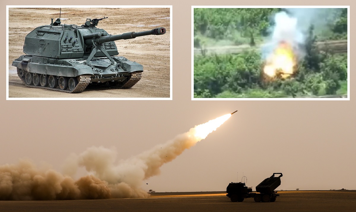 Le forze armate ucraine distruggono sei obici semoventi russi Msta-S con gli HIMARS