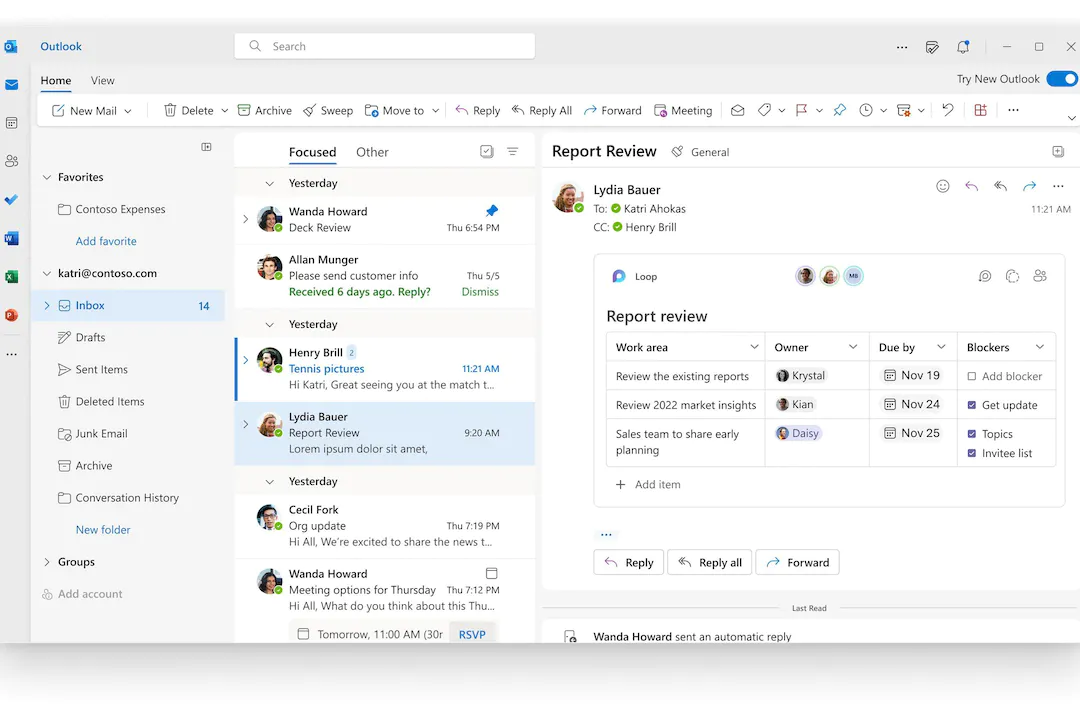 Microsoft ha lanciato una nuova versione di Outlook con un design ridisegnato e diverse nuove funzionalità. Microsoft ha lanciato una nuova versione di Outlook con un design ridisegnato e diverse nuove funzionalità.