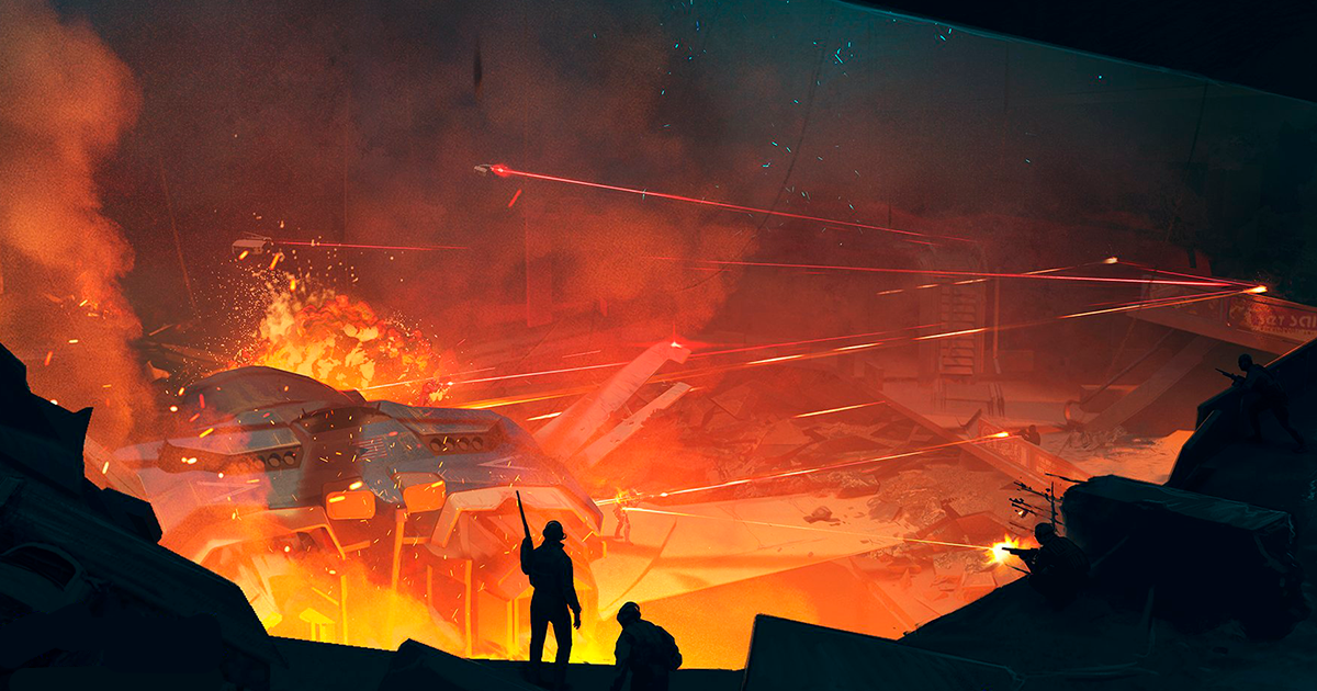 "Beh, mi piace il modo in cui brucia": CD PROJECT RED rilascia il concept art di Phantom Liberty con una feroce battaglia "Beh, mi piace il modo in cui brucia": CD PROJECT RED rilascia il concept art di Phantom Liberty con una feroce battaglia