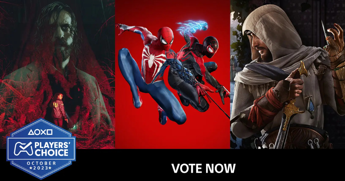 Mirage, Marvel's Spider-Man 2 o Alan Wake 2? Le votazioni per il miglior gioco di ottobre sono iniziate sul PlayStation Blog. Mirage, Marvel's Spider-Man 2 o Alan Wake 2? Le votazioni per il miglior gioco di ottobre sono iniziate sul PlayStation Blog.