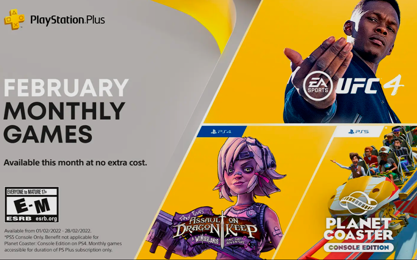 Abbonamento PlayStation Plus a febbraio: UFC4, spin-off di Borderlands e simulazione di parchi Abbonamento PlayStation Plus a febbraio: UFC4, spin-off di Borderlands e simulazione di parchi
