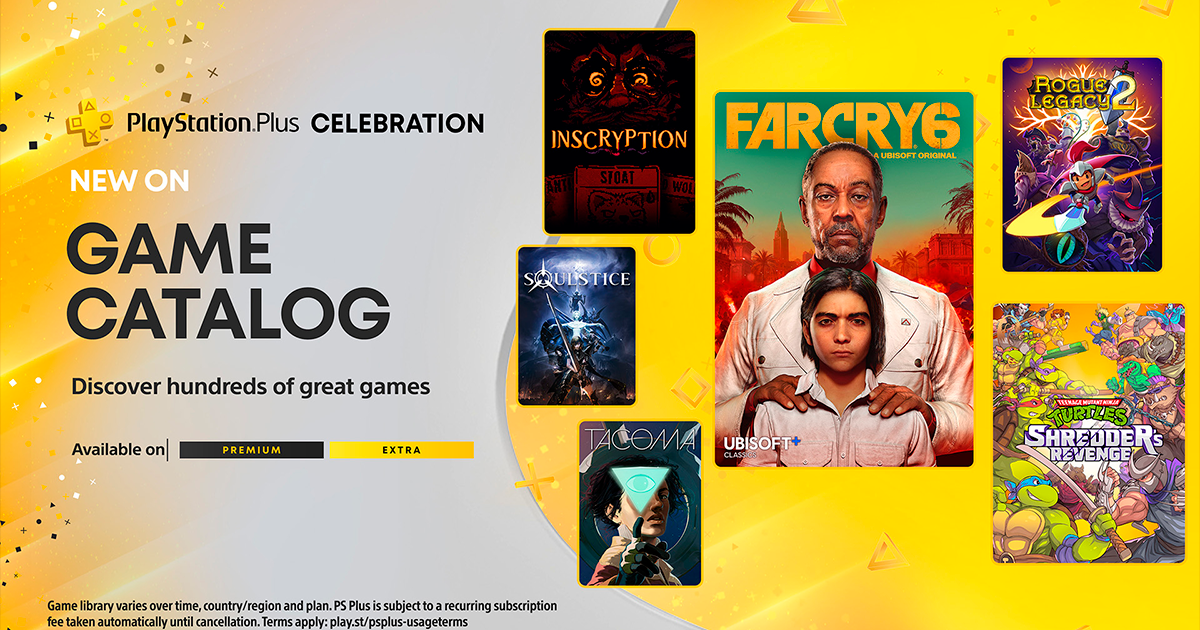 Il 20 giugno PlayStation aggiungerà nuovi giochi alle librerie Extra e Deluxe: Far Cry 6, Inscryption, Tacoma, Killing Floor 2 e altri. Il 20 giugno PlayStation aggiungerà nuovi giochi alle librerie Extra e Deluxe: Far Cry 6, Inscryption, Tacoma, Killing Floor 2 e altri.